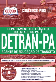 Concurso DETRAN PA 2019-AGENTE DE EDUCAÇÃO DE TRÂNSITO